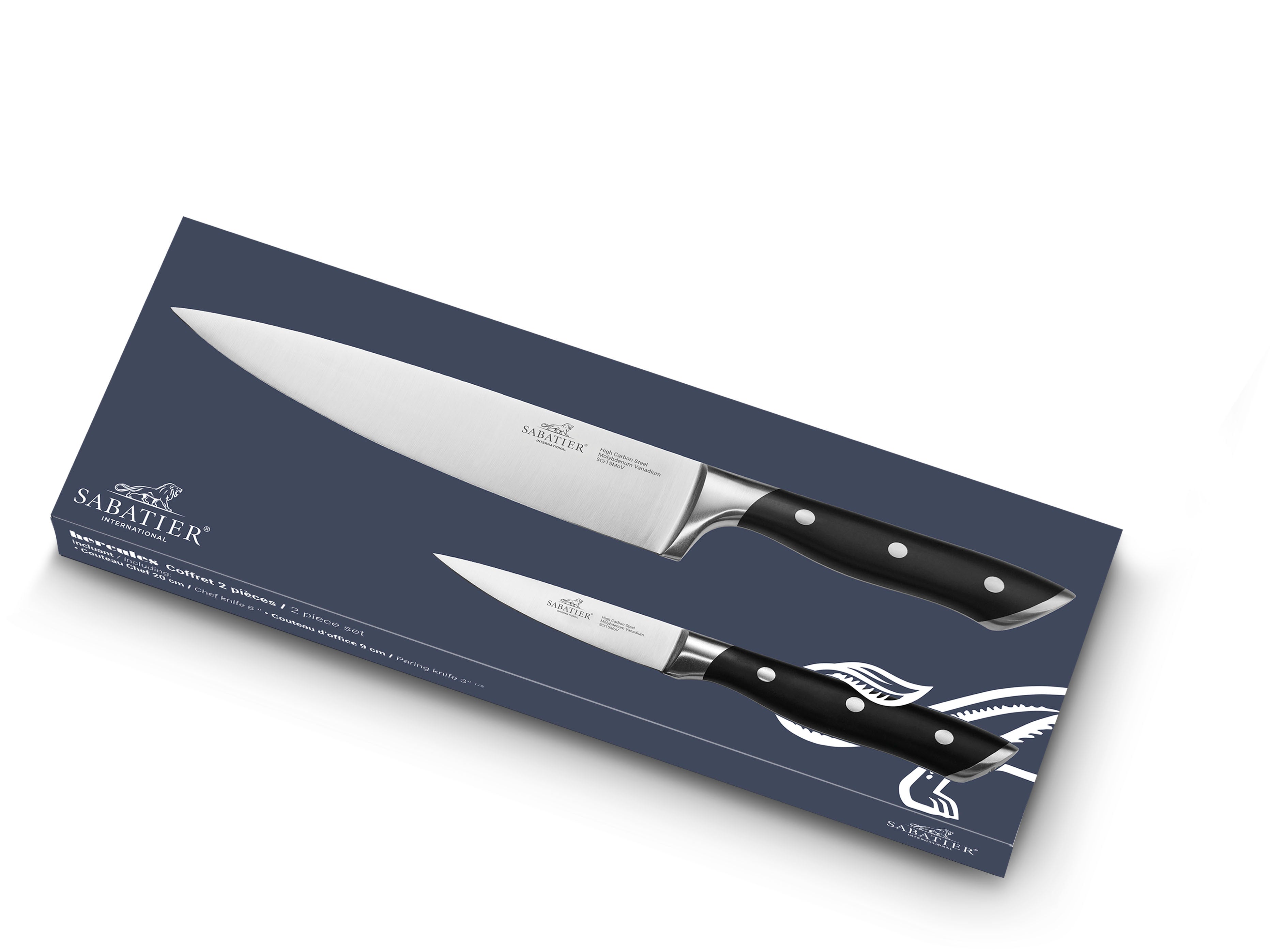 Lion Sabatier Hercules 2pc Starter Knife Set - Chefs Knife and Paring Knife by Lion Sabatier